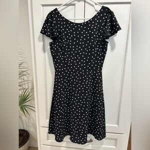 London Times Black Polka Dot Dress